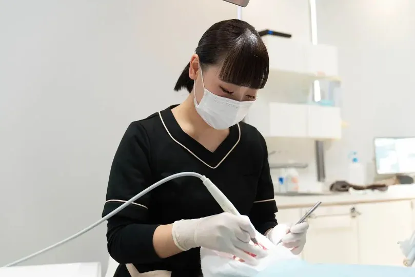 クリーニング処置の様子